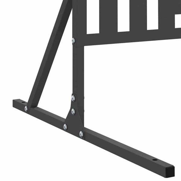 Sichtschutz 180 cm schwarzer Stahl