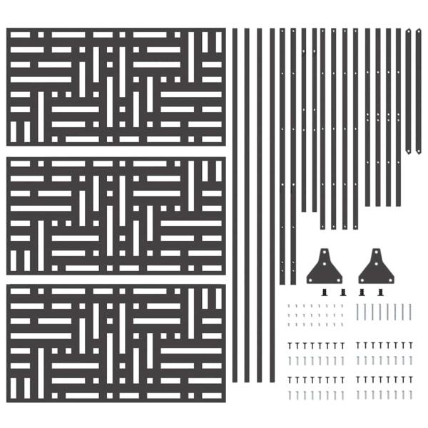 Sichtschutz 180 cm schwarzer Stahl