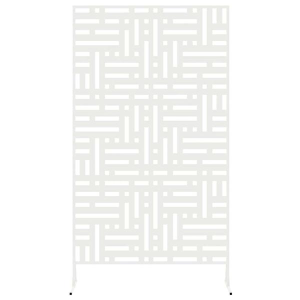 Großes Metallzaunpanel Weiß Pulverbeschichteter Stahl