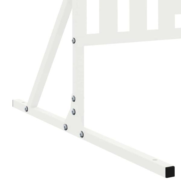 Großes Metallzaunpanel Weiß Pulverbeschichteter Stahl