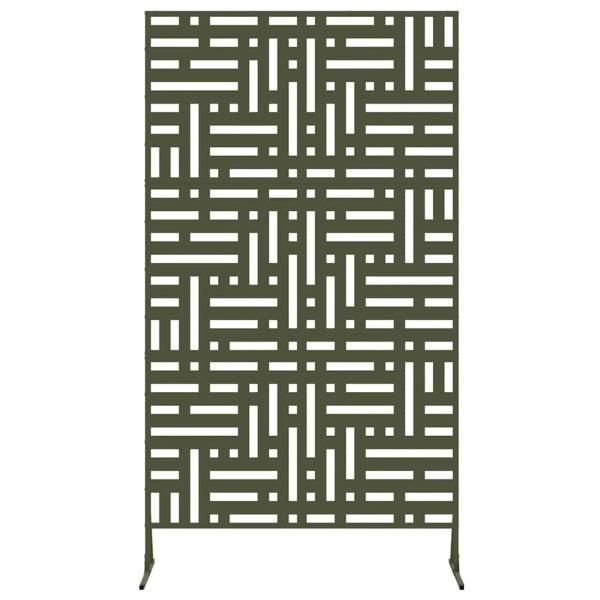 Metallzaunpaneel Olivgrün Metall Groß Gittermuster