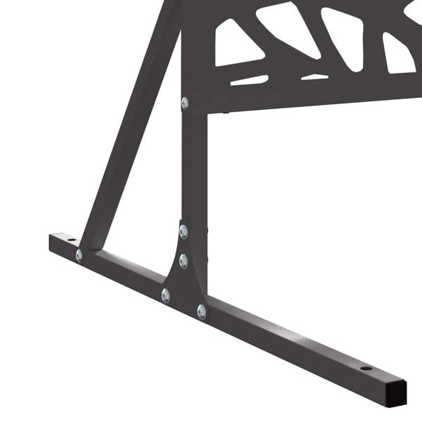 Metallzaunpanel Schwarz Pulverbeschichteter Stahl Groß