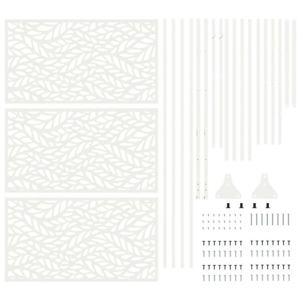 Stahlzaunpaneel Weiß Pulverbeschichteter Stahl Standard Langlebig