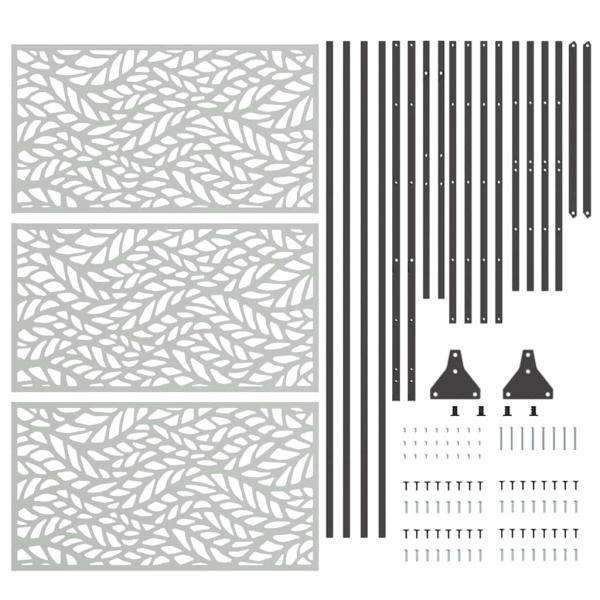 ARDEBO.de - verzinktes Stahlzaunpaneel Verzinkter Stahl Mittel Muster