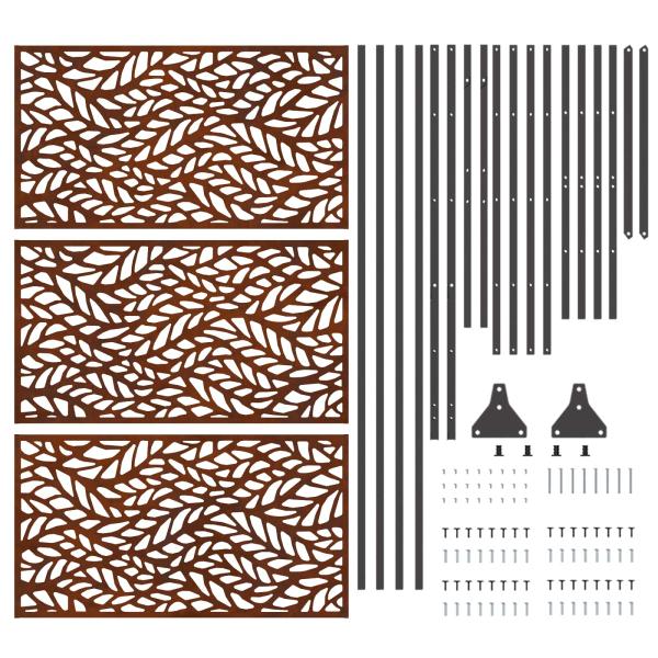 ARDEBO.de - Wetterfestes Stahlzaunpaneel Wetterfester Stahl Groß