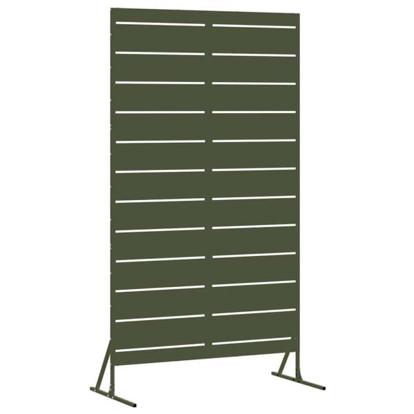 ARDEBO.de - Metallzaunpanel Olivgrün Pulverbeschichteter Stahl