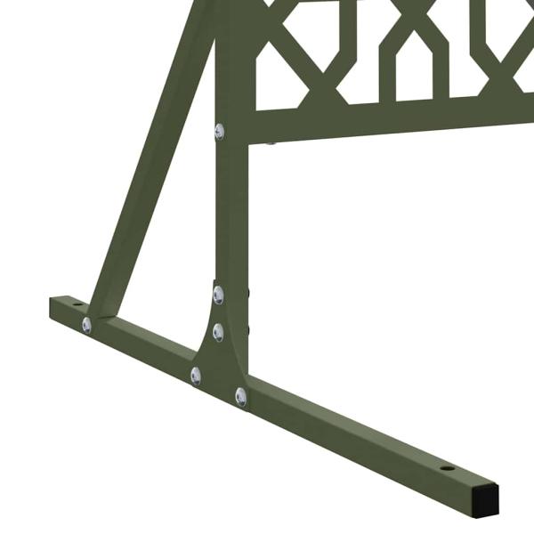 Metallzaunpanel Olivgrün Metall Groß Dekorative Intarsien