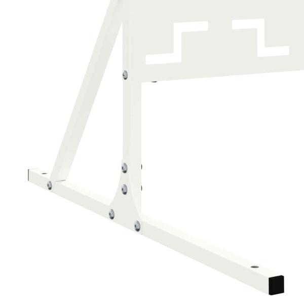 Metallzaunpanel Weiß Metall Groß Dekorative Intarsien
