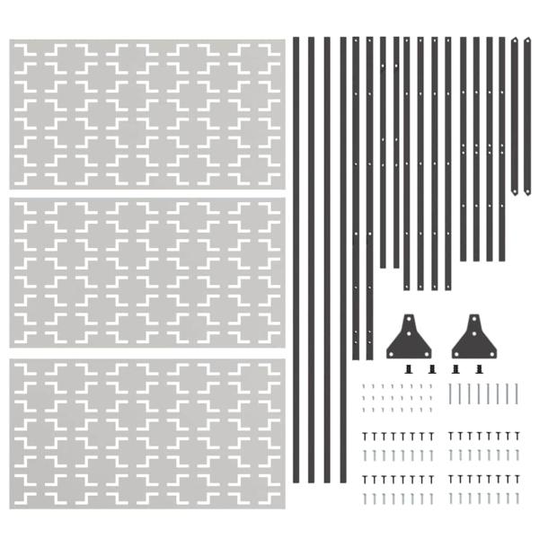 Edelstahl-Zaunpanel Edelstahl Groß Dekorative Intarsien Zaunpanel