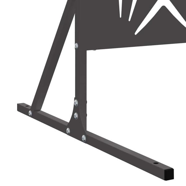 Metallzaun-Panel Schwarz Metall Groß Dekorative Intarsien