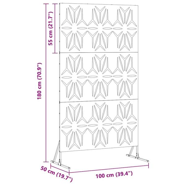 Metallzaun-Panel Schwarz Metall Groß Dekorative Intarsien