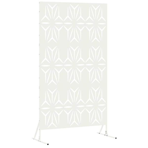 Metallzaunpanel Weiß Metall Groß Dekorative Intarsien