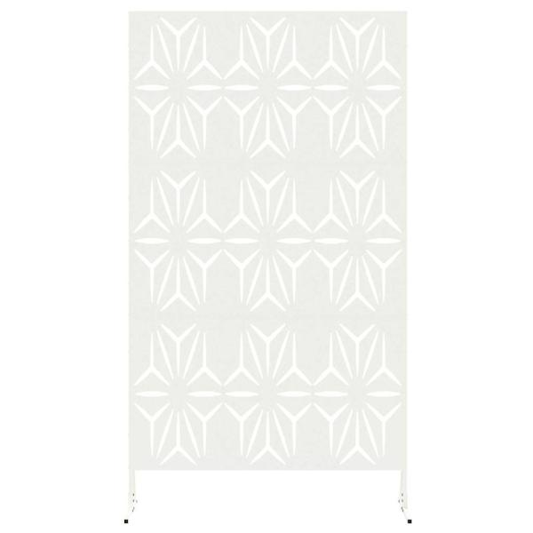 Metallzaunpanel Weiß Metall Groß Dekorative Intarsien