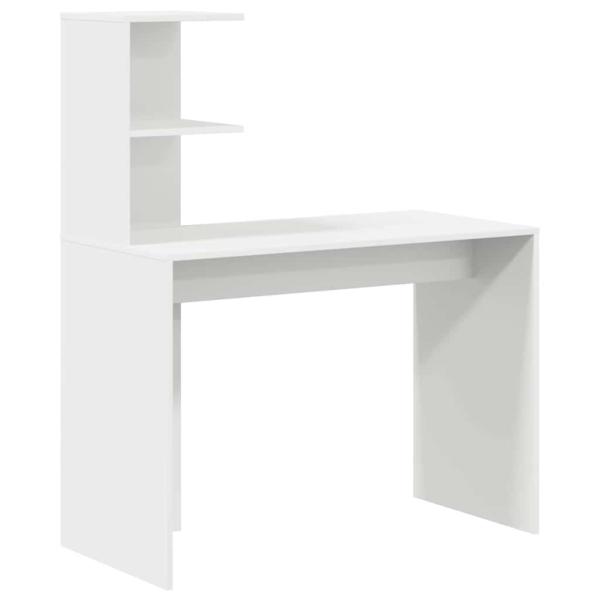 Weißer Schreibtisch Weiß MDF Kompakt Dekorative Intarsien