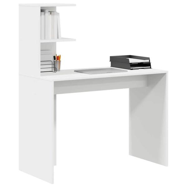Weißer Schreibtisch Weiß MDF Kompakt Dekorative Intarsien