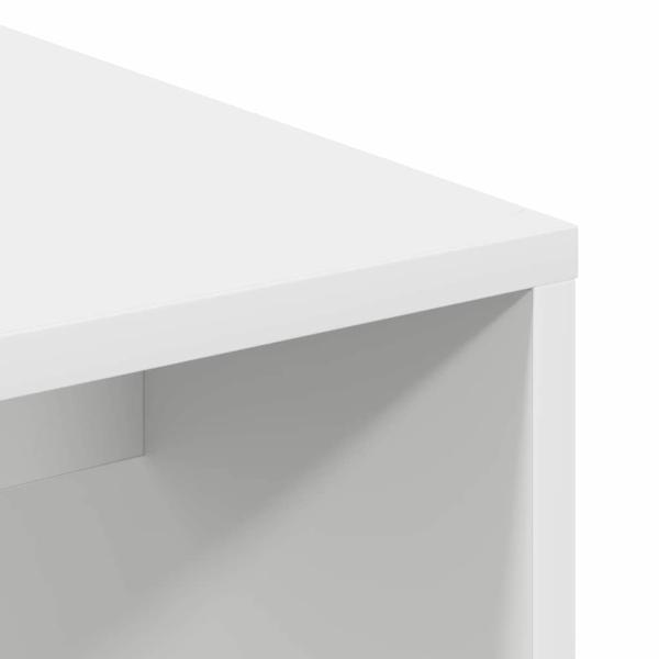 Weißer Schreibtisch Weiß MDF Kompakt Dekorative Intarsien