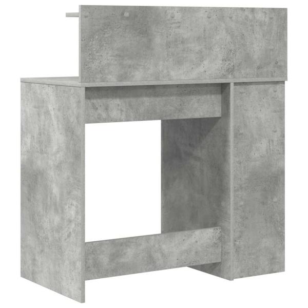Schreibtisch mit Stauraum Beton grau 90x48x101.5 cm Holzwerkstoff