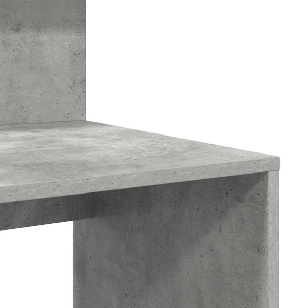 Schreibtisch mit Stauraum Beton grau 90x48x101.5 cm Holzwerkstoff