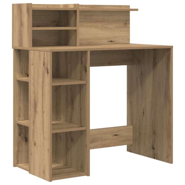 Schreibtisch mit Stauraum Artisan Eiche 90x48x101.5 cm Holzwerkstoff