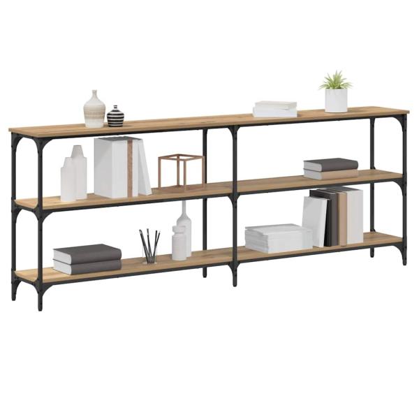 Konsolentisch Massivholz Eiche 200x29x75 cm Mehrschichtholz