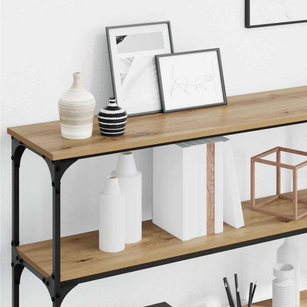 Konsolentisch Massivholz Eiche 200x29x75 cm Mehrschichtholz