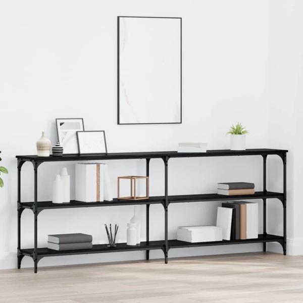 ARDEBO.de - Konsoltisch Schwarzlärche 200x29x75 cm Holzwerkstoff