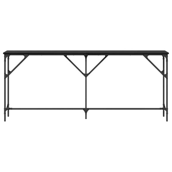 Konsolentisch Schwarz Eiche 180x23x75 cm Engineered Wood