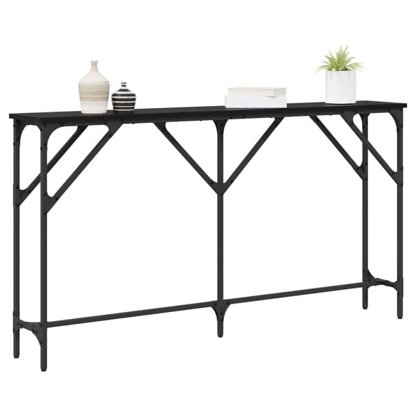 Konsolentisch Schwarz Eiche 140x23x75 cm Holzwerkstoff