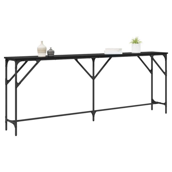 Konsolentisch Schwarzes Eichenholz 200x29x75 cm Holzwerkstoff