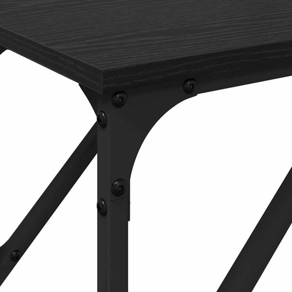 Konsolentisch Schwarzes Eichenholz 200x29x75 cm Holzwerkstoff