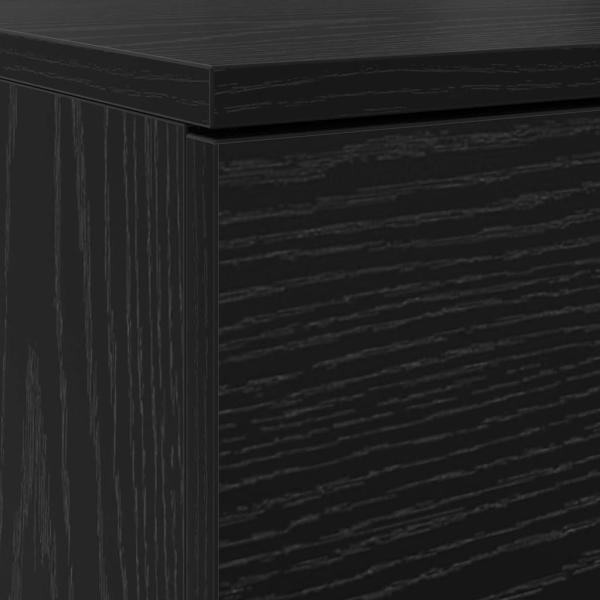 Schuhschrank Schwarz Eiche 100.5x28x100 cm MDF