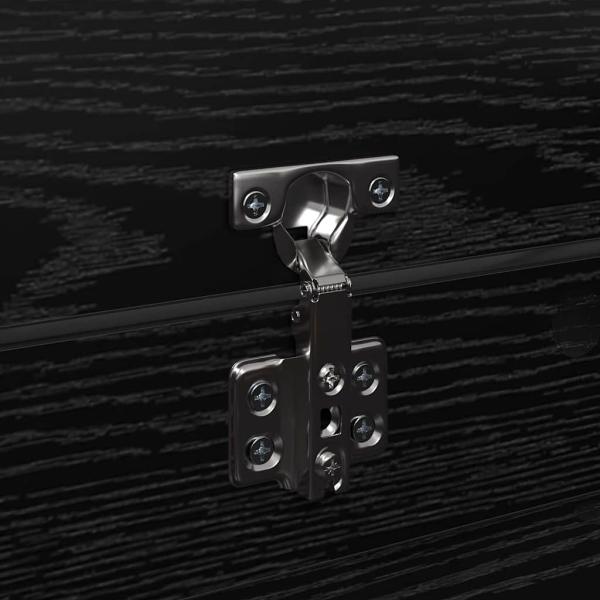 Schuhschrank Schwarz Eiche 100.5x28x100 cm MDF