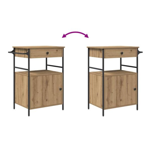 Küchenwagen Artisan-Eiche 56x43x89,5 cm Ingenieurholz