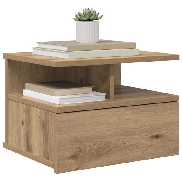 Schwebender Nachttisch Artisan Eiche 40x31x27 cm Holzwerkstoff