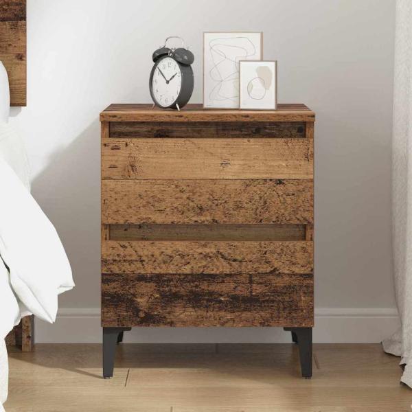 Bettenschrank Altes Holz 40x35x50 cm Holzwerkstoff