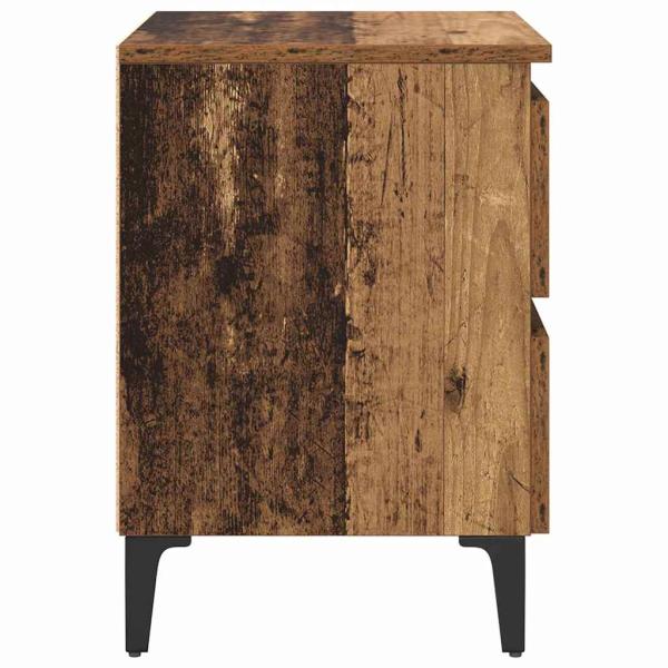 Bettenschrank Altes Holz 40x35x50 cm Holzwerkstoff