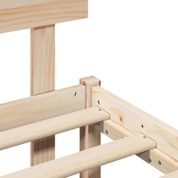 Bettgestell mit Kopfteil 160x200 cm Massivholz Kiefer