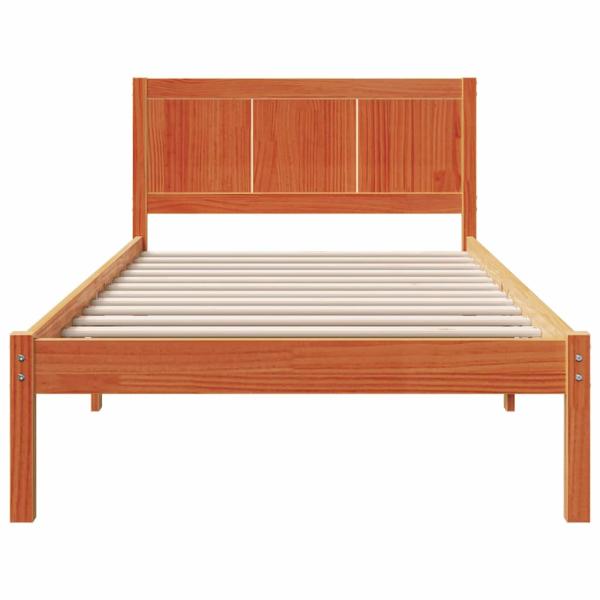 Kiefernholz Bettgestell Gewachst Braun Massivholz 100 x 200 cm