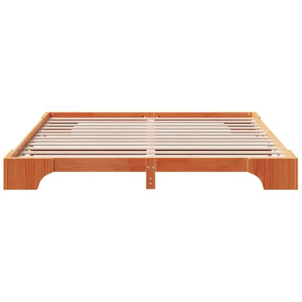 Bettrahmen Wachsbrown Massivholz Kiefer 180 x 200 cm Bettrahmen