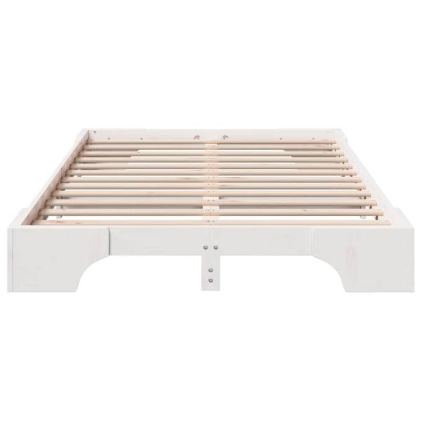 Bettgestell Weiß Massivholz 120 x 190 cm Langlebig