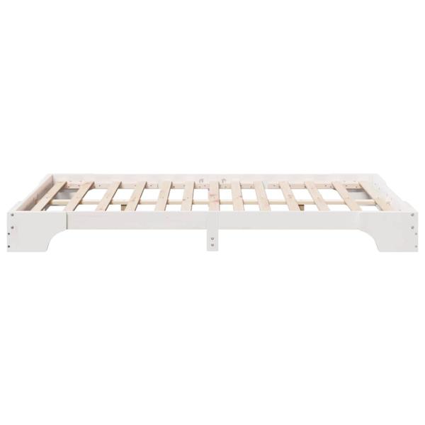 Bettgestell Weiß Massivholz 120 x 190 cm Langlebig