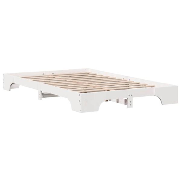 Bettgestell Weiß Massivholz 120 x 190 cm Langlebig