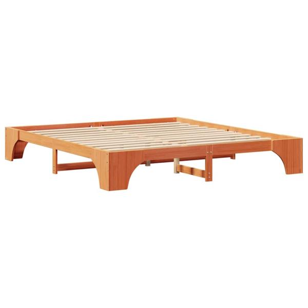 Bettgestell Wachsbrown Massivholz King Eichenbettgestell