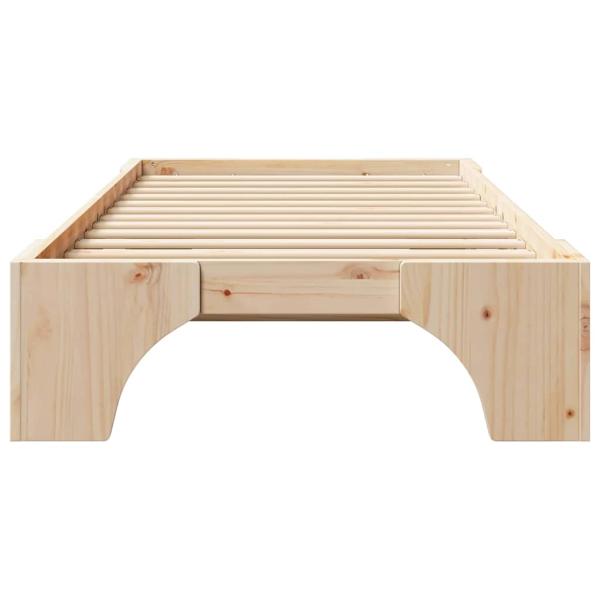 Bettgestell Natur Massivholz Kiefer 100 x 200 cm Langlebig