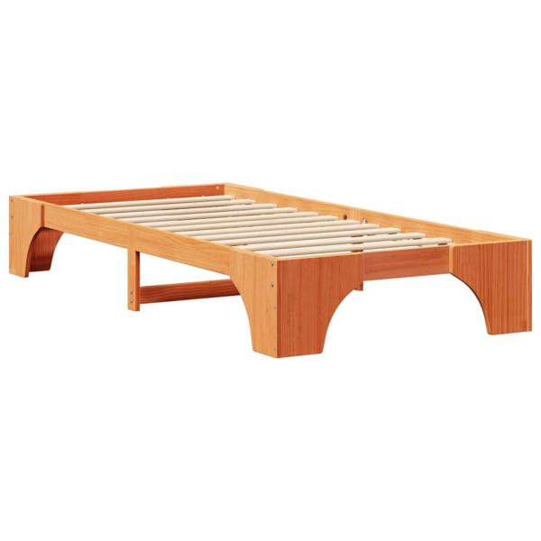 Bettrahmen Wax Brown Massivholz 90 x 200 cm Langlebig