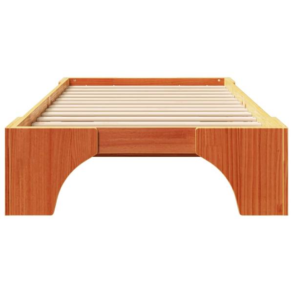 Bettrahmen Wax Brown Massivholz 90 x 200 cm Langlebig