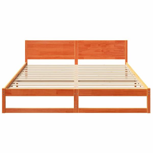 Bettgestell Gewachst braun Massivholz Kiefer 200 x 200 cm