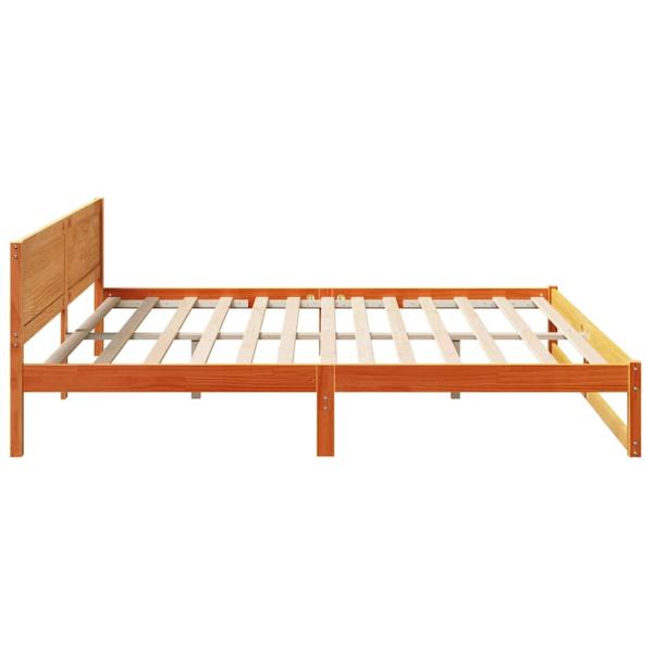 Bettgestell Gewachst braun Massivholz Kiefer 200 x 200 cm