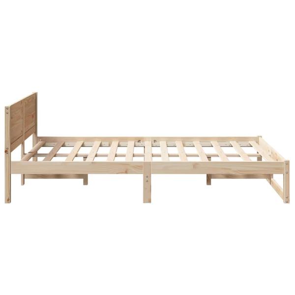 Bettrahmen Natürlich Kiefernholz 120 x 190 cm Langlebig