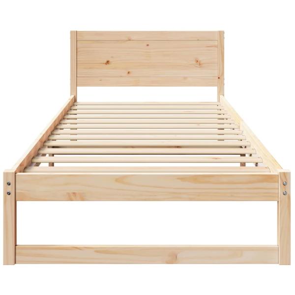 Bettgestell Natur Massivholz Kiefer Einzel Robust Bettgestell